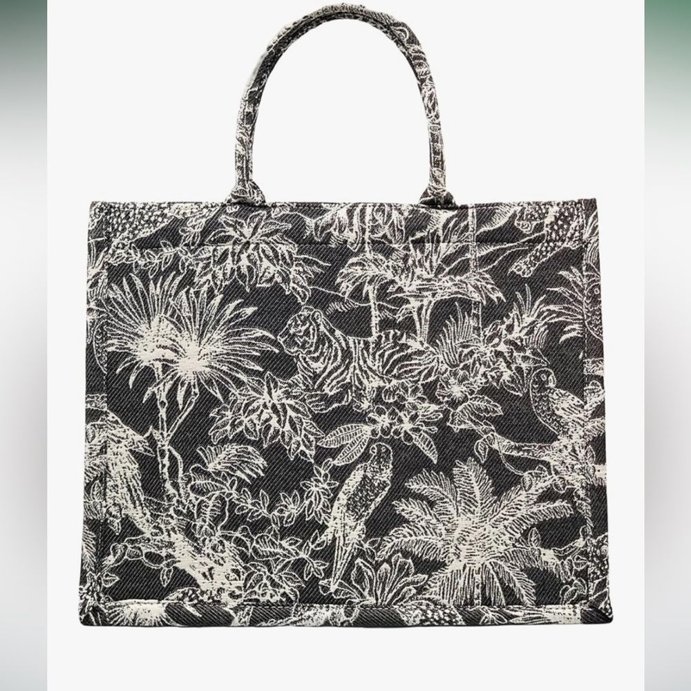 LAM GALLERY Retro Embroidery Jacquard Handbag Luxury Large Capacity Tote